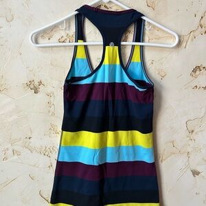 Lululemon Cool Racerback Top Stripe Size 4 Women’s Yoga Athleisure Shirt Tank